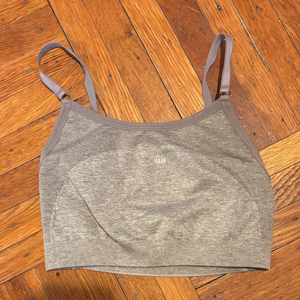 Gymshark Seamless Crop Bralette in Taupe Gray